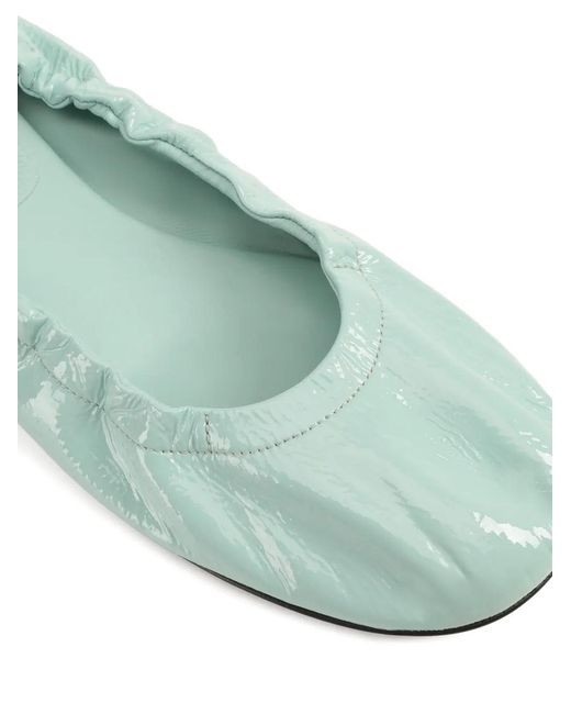 Sergio Rossi Green Orb Cracked-Effect Pumps