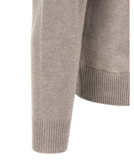 Brioni Gray Button-Up High-Neck Cardigan for men