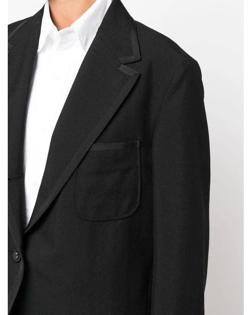 Thom Browne Black Longline Single-Breasted Blazer