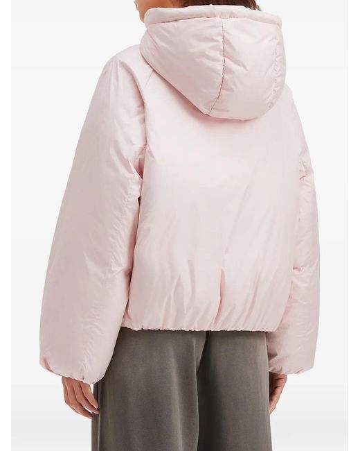 Mini Cream Pink Hooded Zip-Fastening Jacket