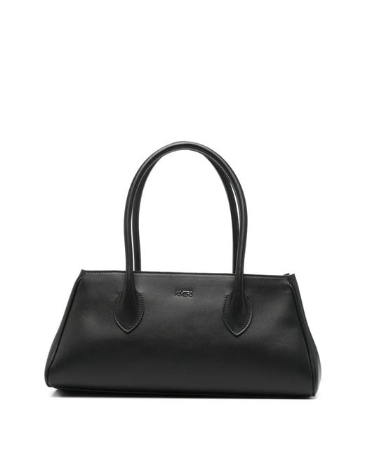Amiri Black Logo-Plaque Leather Tote Bag