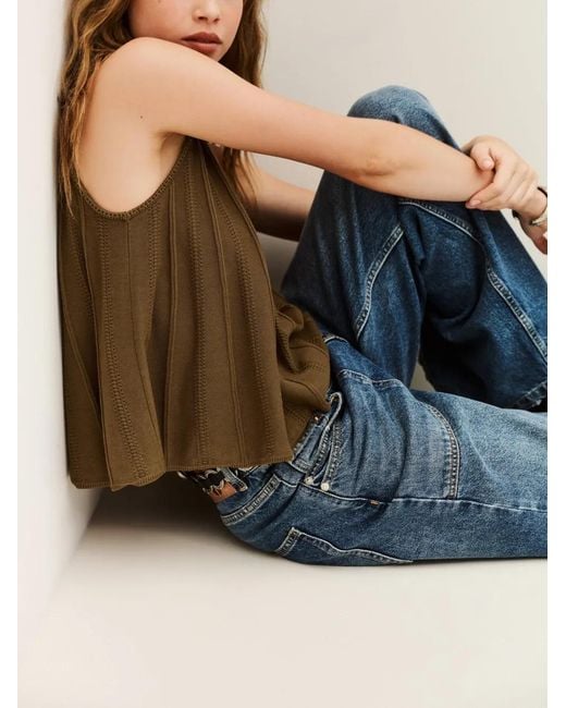 Ba&sh Natural Serres Pointelle-Knit Tank Top