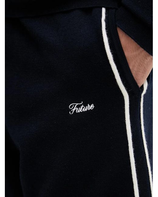 From Future Black Side-Stripe Shorts for men