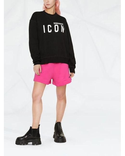 DSquared² Black Cotton Icon Logo Sweatshirt