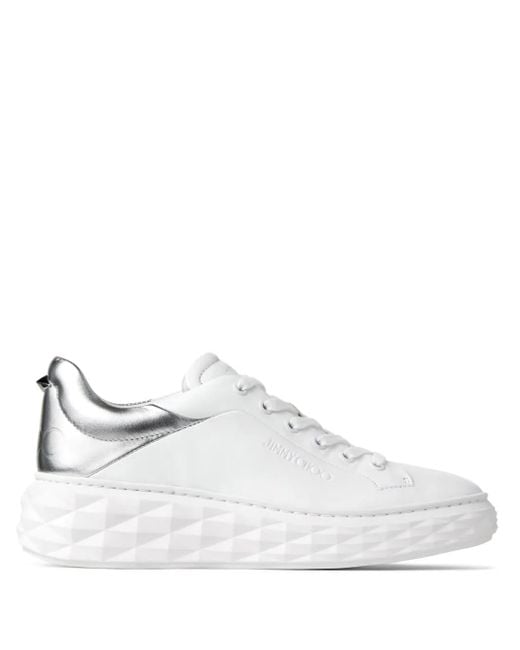 Jimmy Choo Diamond Light Maxi/F Sneakers in het White