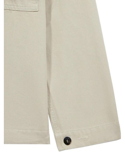 Fortela White Patch-Pockets Overshirt for men