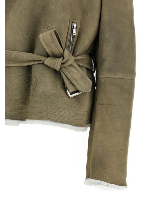 Rick Owens Green Flight Shearling Jacket