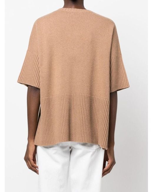 Max Mara Natural Knitted Cashmere Top