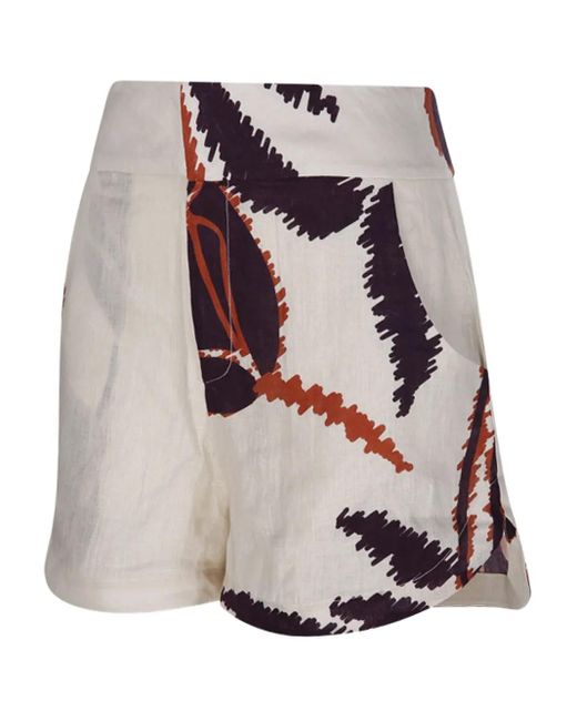 JUAN DE DIOS Natural Linen Shorts