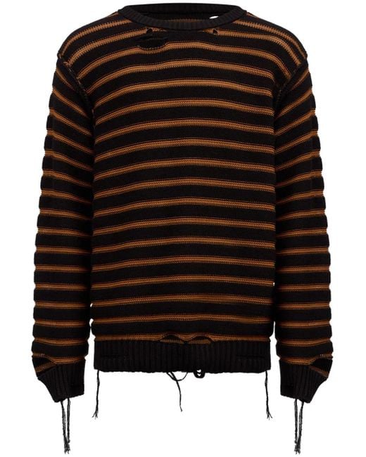 MM6 by Maison Margiela Black Cotton Knit Sweater for men