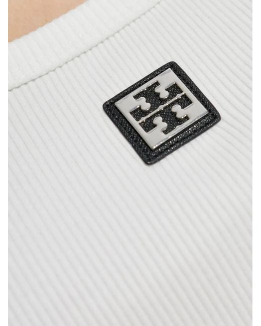 Débardeur À Patch Logo Tory Burch en coloris White