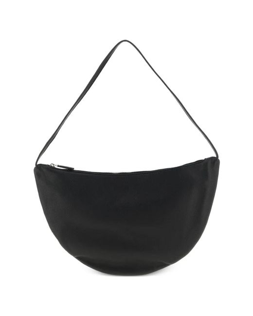 The Row Black 'Izzy Small' Shoulder Bag With Top Zip Closure