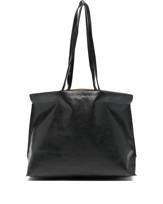 Leather tote bag Bea Mombaers de color Black
