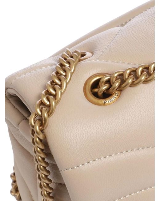 Pinko Natural Love Bag Puff Butterfly Mini Nappa Leather Crossbody Bag