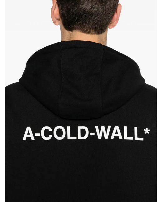 A_COLD_WALL* Black Logo-Print Hoodie for men
