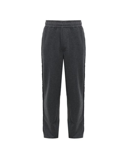 Moncler Gray Logo-Patch Track Pants for men