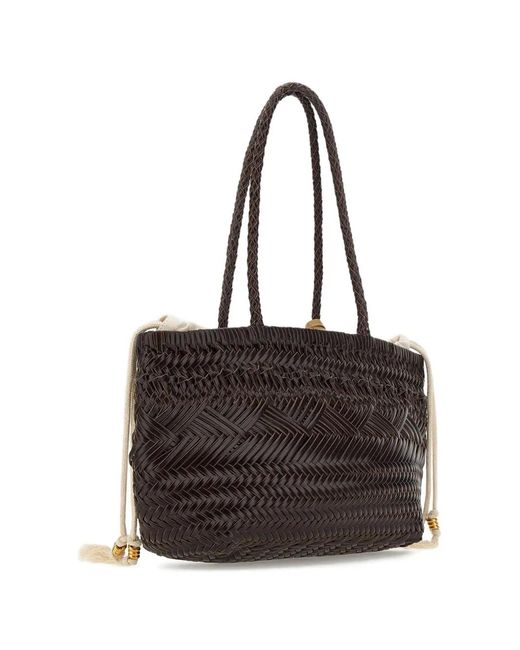 Gianni Chiarini レディース ブラック タッセル ウーブンレザー 