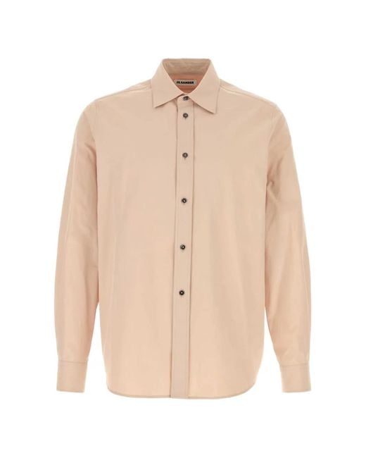 Jil Sander Natural Long-Sleeve Cotton Shirt for men
