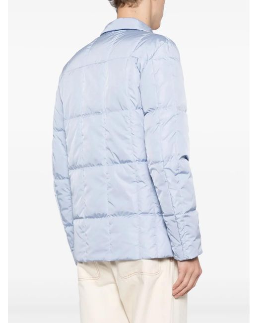 Aspesi Blue Padded Single-Breasted Blazer for men