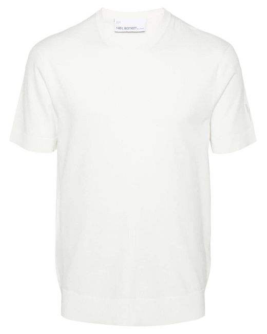 T-shirt en maille à manches courtes Neil Barrett pour homme en coloris White