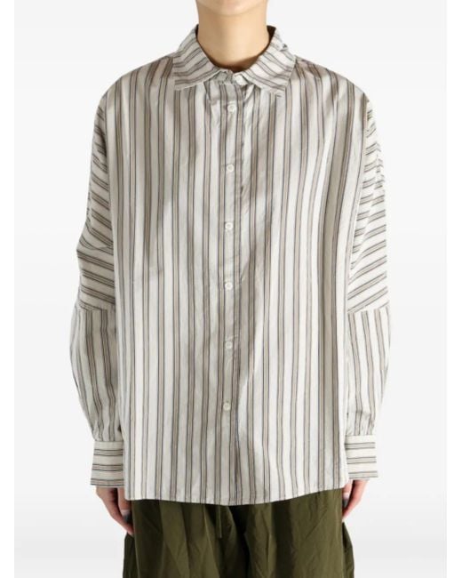 Casey Casey Gray Waga Striped Button-Down Shirt
