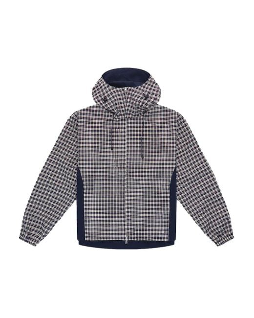 Arte' Gray Reversible Plaid Jacket for men