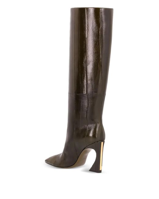 Fendi White 95Mm Arco Leather Boots