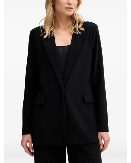 Joseph Ribkoff Black Notched-Lapel Blazer