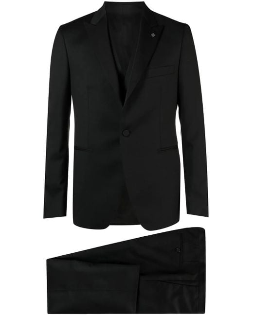 Tagliatore Black Smoking Suit for men