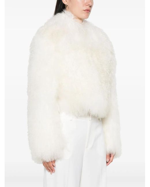Numerootto White Charlie Shearling Jacket