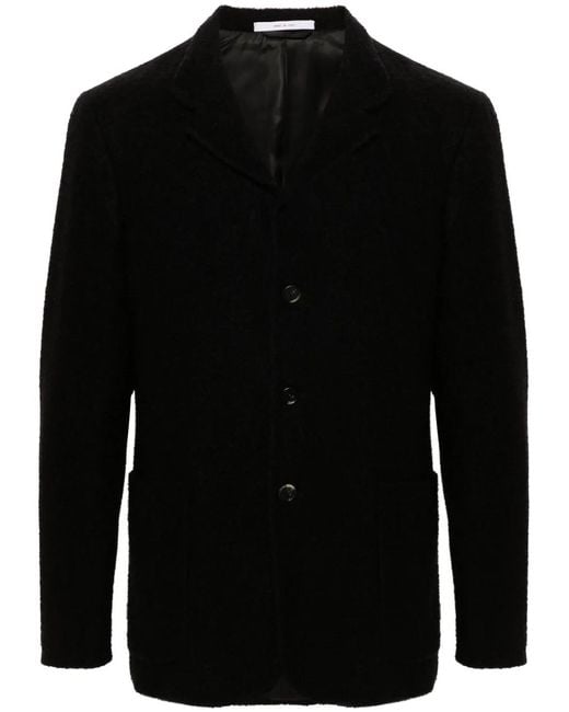 Gabriela Hearst Black Obi Brushed Single-Breasted Blazer for men
