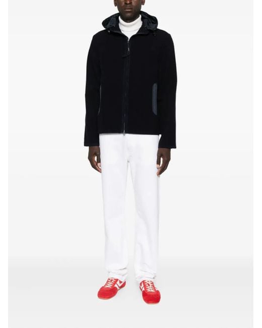 Aspesi Black Wool Hooded Jacket for men