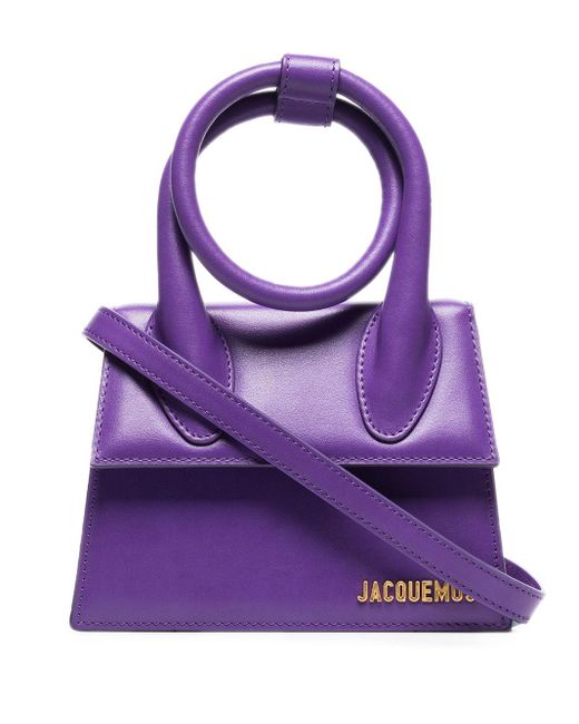 Jacquemus Purple Le Chiquito Noeud Leather Mini Bag