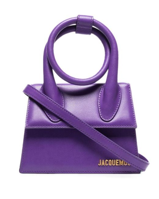 Jacquemus Purple Le Chiquito Noeud Mini-Tasche