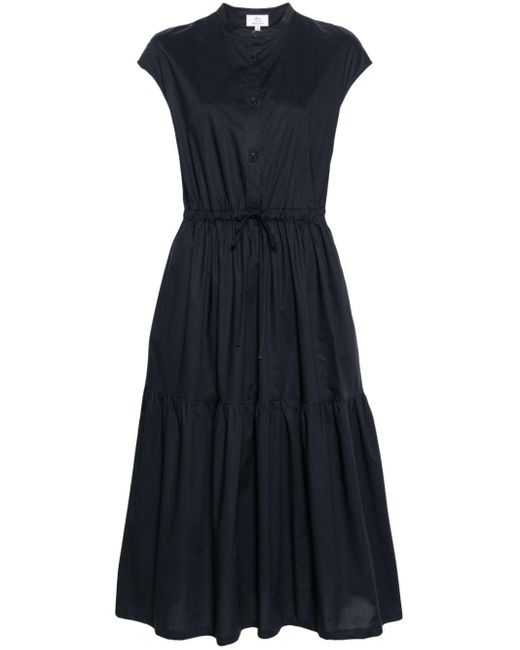 Woolrich Maxi-jurk Met Trekkoordtaille in het Blue