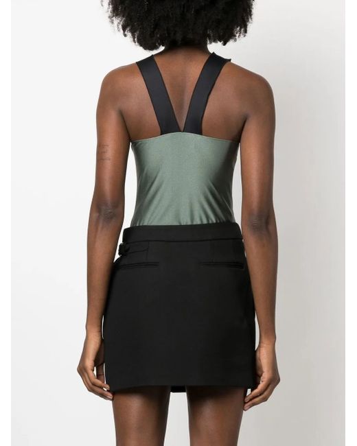 Body con detalle floral Coperni de color Green