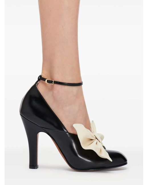 Ferragamo Black Bella 1928 Leather Pumps