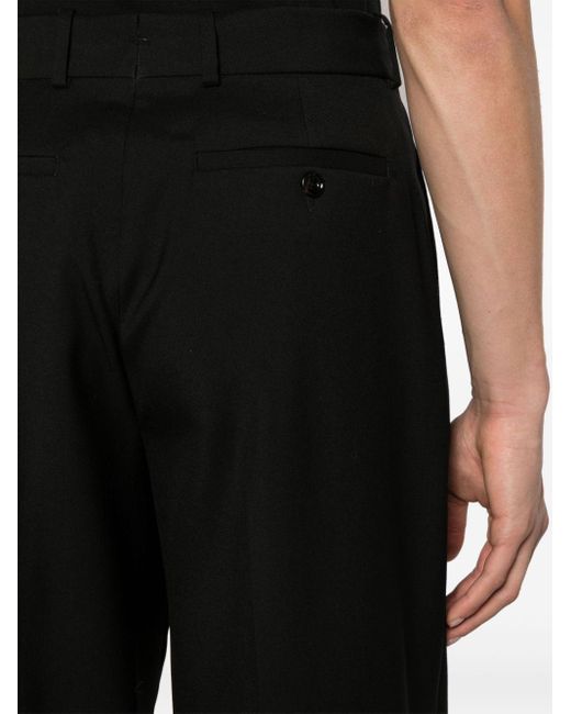 Alexander McQueen Black Wide-leg Tailored Trousers for men