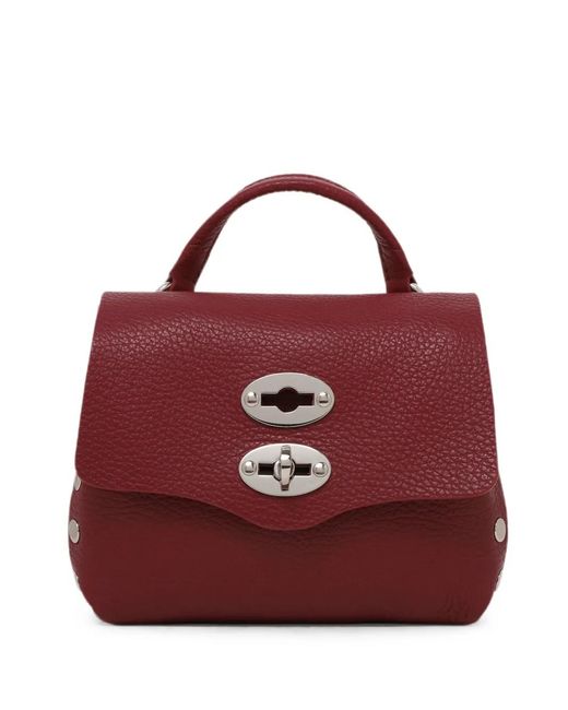 Zanellato Red Sbaby Postina Pebbled-Leather Tote Bag