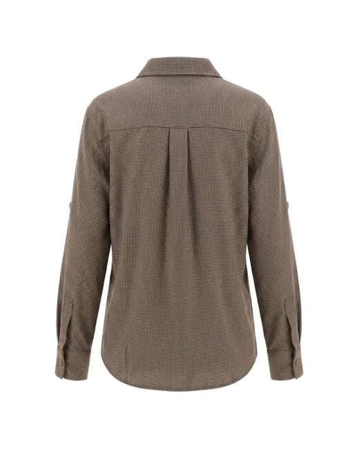 P.A.R.O.S.H. Gray Houndstooth-Pattern Shirt