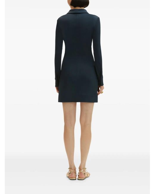 Oscar de la Renta ローズプリント ミニドレス Blue