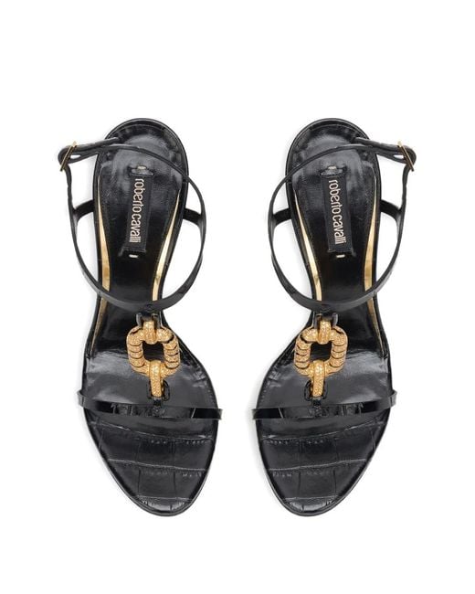 Roberto Cavalli Black Sandales Roar