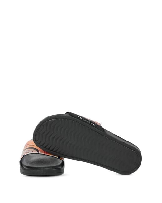 Paul Smith White Swirls Nyro Slides
