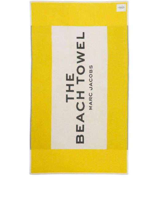 Marc Jacobs Yellow Logo-print Cotton Towel