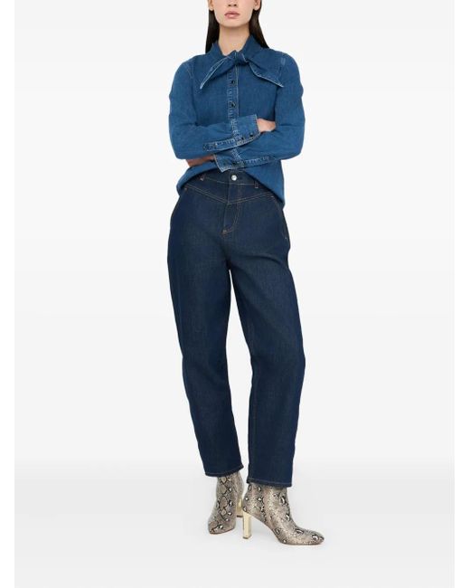 Liu Jo Blue Logo-Patch Jeans