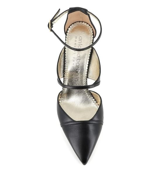 Antonio Barbato Maestri Veneziani Black Cut-Out Leather Pumps