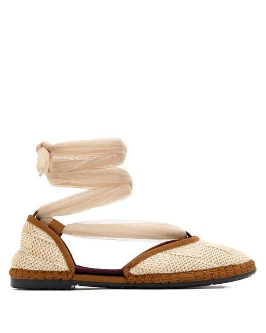 Flabelus Natural Isabella Ribbon Weave Espadrilles