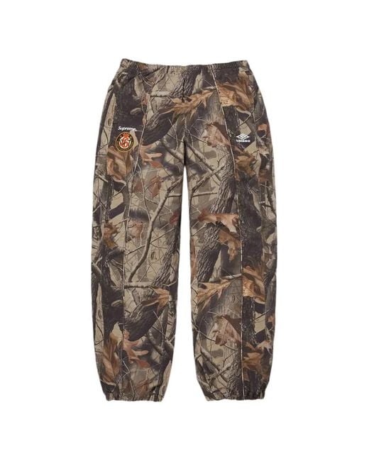 Supreme White Umbro Ripstop Track Pants for men