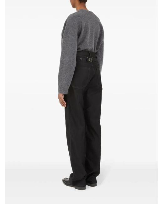 Maison Margiela Black Straight-Leg Cotton Jeans