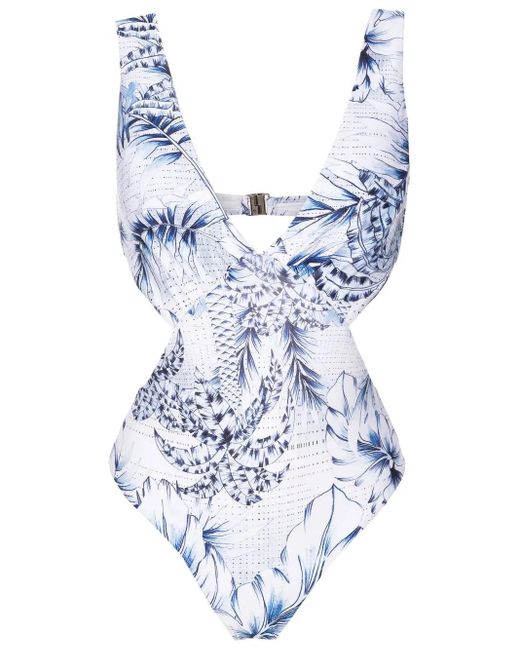 Bañador con palmera estampada Lygia & Nanny de color Blue